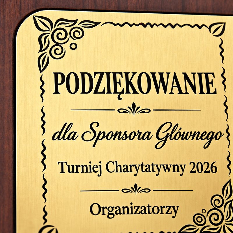 Grawerowany dyplom — drugie ujęcie