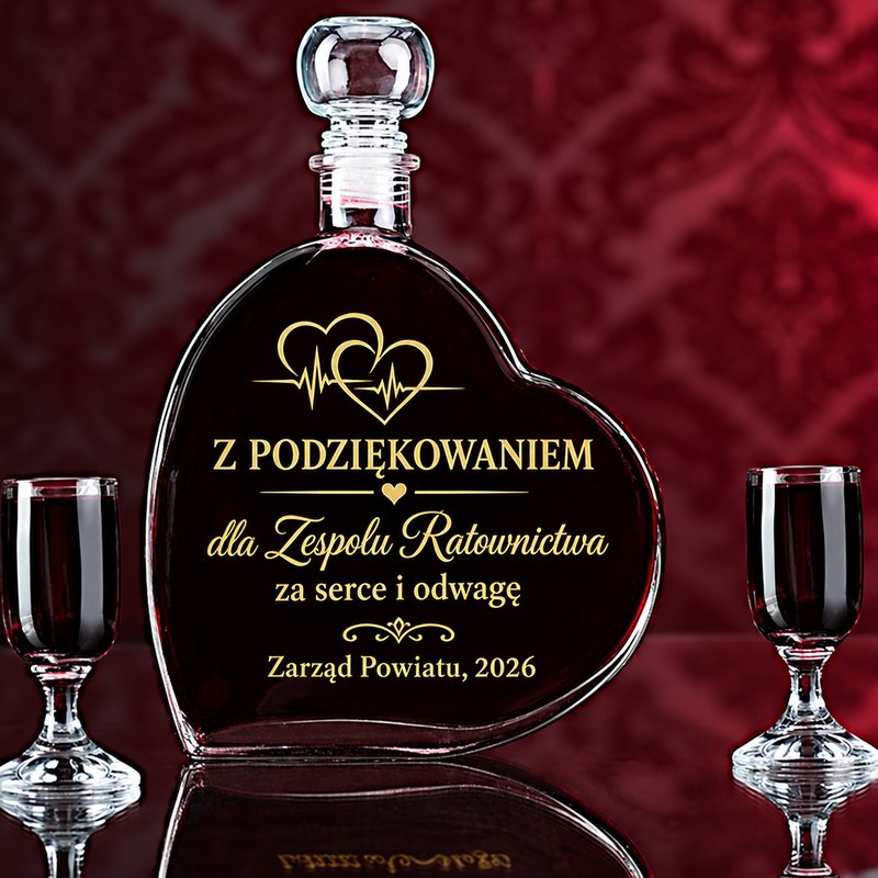 Włoska karafka Serce
