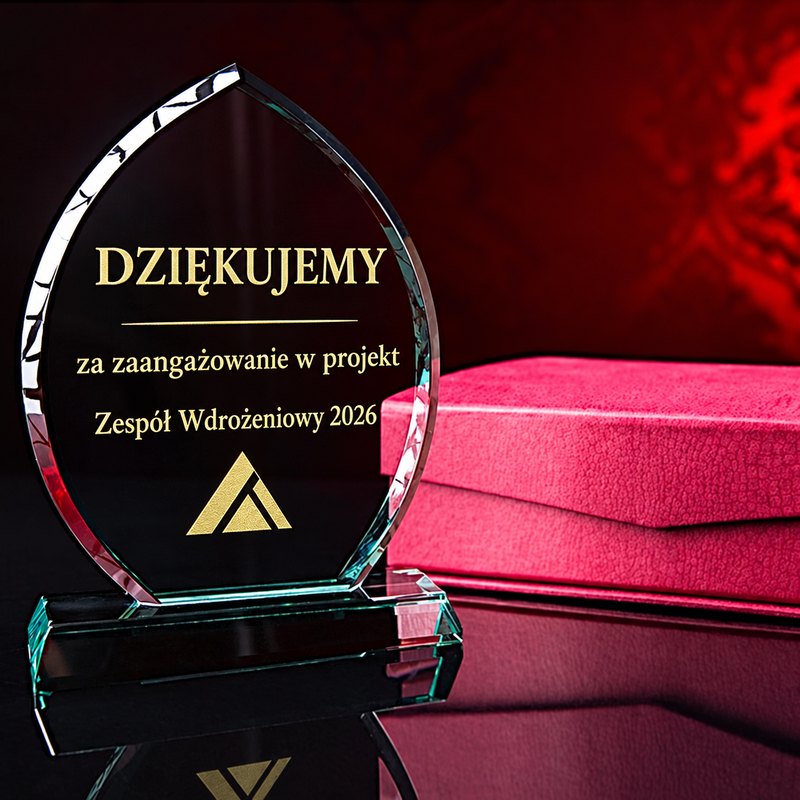 Szklana statuetka Płomień