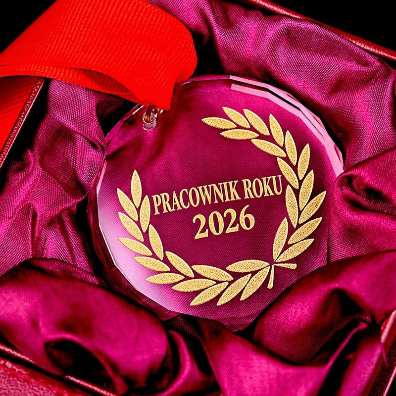 Kryształowy medal z grawerem