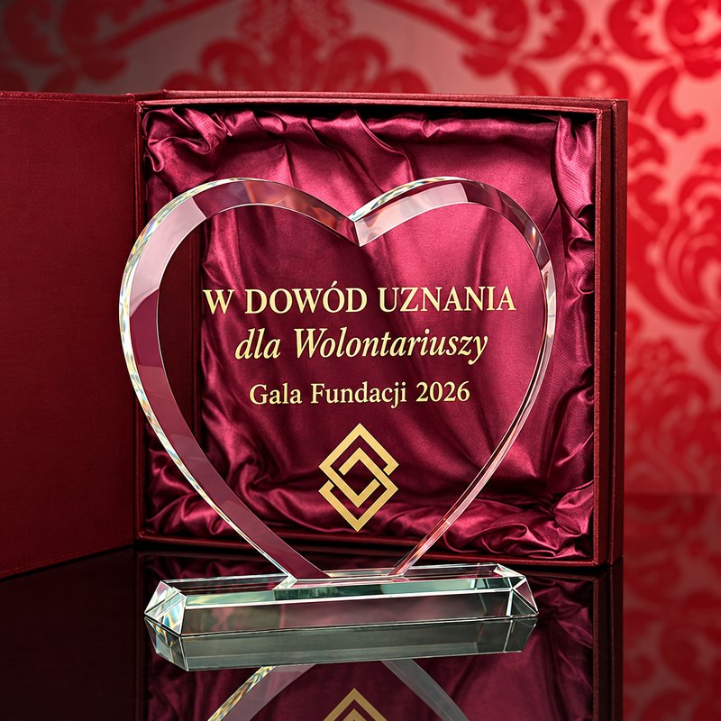 Serce kryształowe z etui