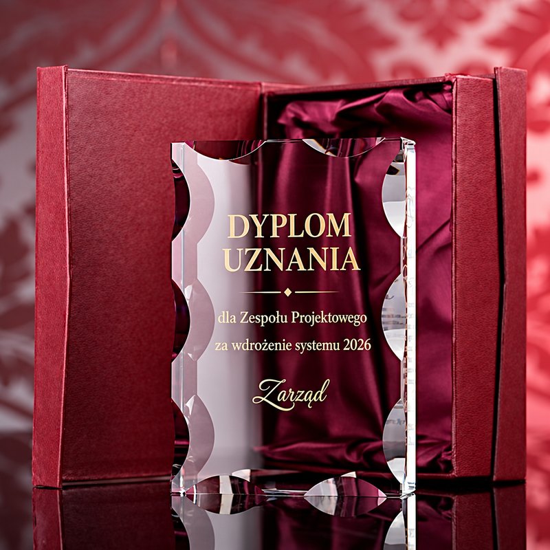 Gruby kryształ — dyplom uznania