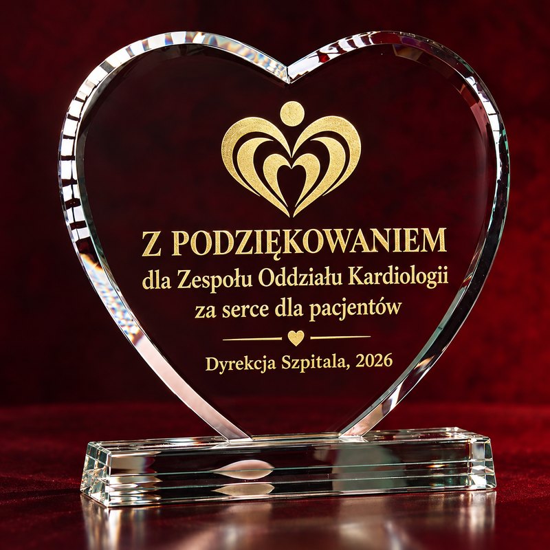 Kryształowe serce ze zdjęciem