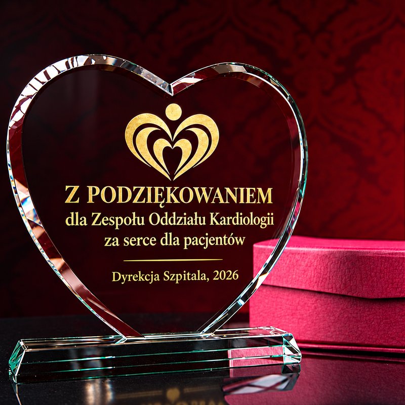 Kryształowe serce ze zdjęciem — drugie ujęcie