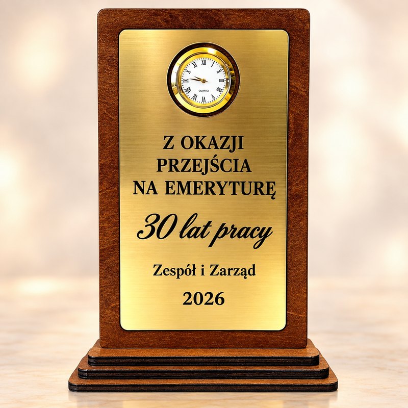 Statuetka z zegarkiem